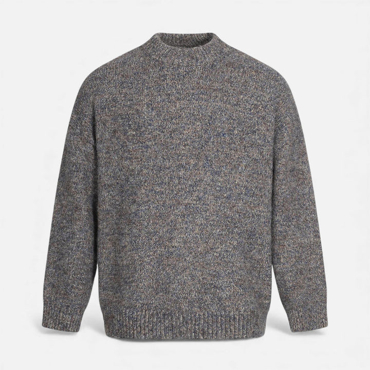 Klassischer Wool-Effect Herren Rundhals Pullover