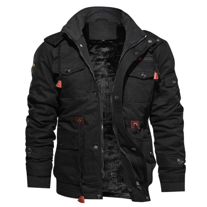 Warme wasserdichte Winterjacke mit Fleecefutter Herren