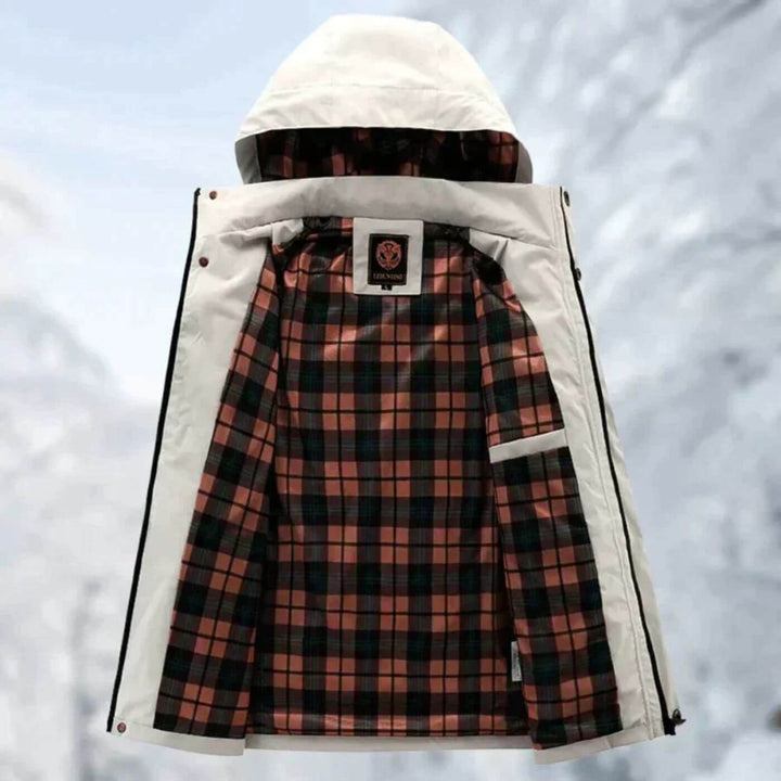 Warme Gefütterte Herren Winterjacke mit Kapuze