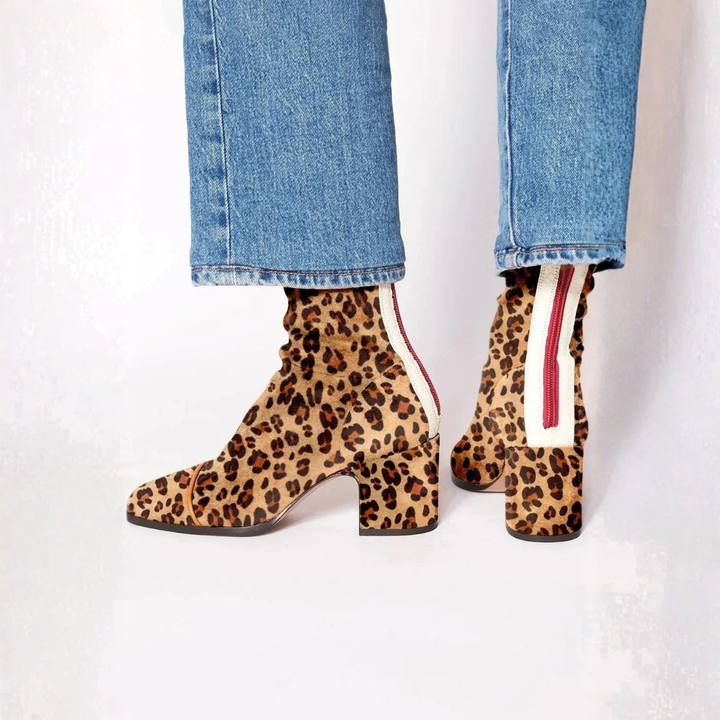 Elegante Damen Komfort-Stiefeletten mit Blockabsatz - Bequeme Absatzschuhe für jeden Anlass