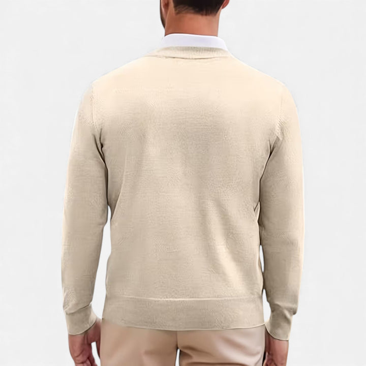 Eleganter Herren V-Ausschnitt Strickpullover