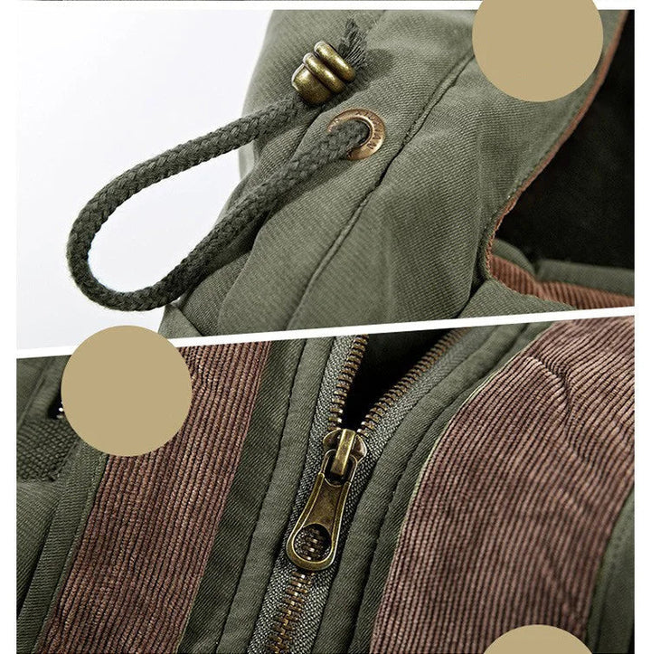 Isolierter robuster Wintermantel mit Kapuze Herren