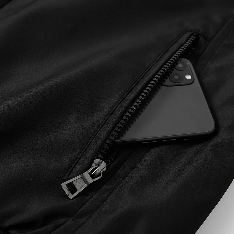 Warme Fleece Winterjacke Herren - Gefütterte Stehkragen Jacke mit Reißverschluss