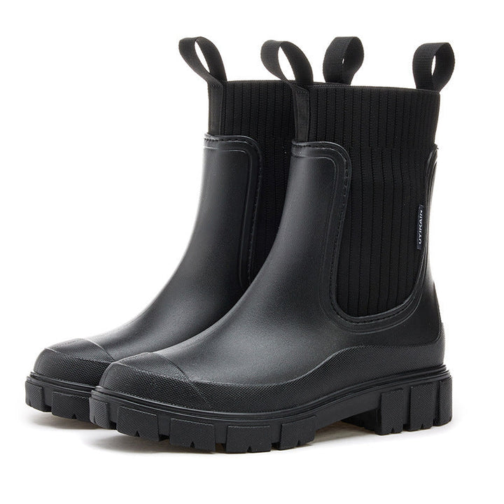 Wasserdichte Damen Regenstiefel mit rutschfester Sohle - Chelsea Boot Stil