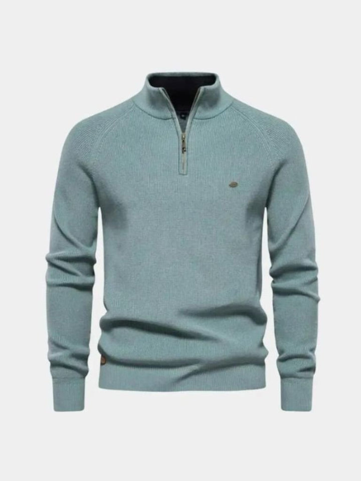 Elegant Quarter Zip Sweater - Cross & Crown - Cross & Crown