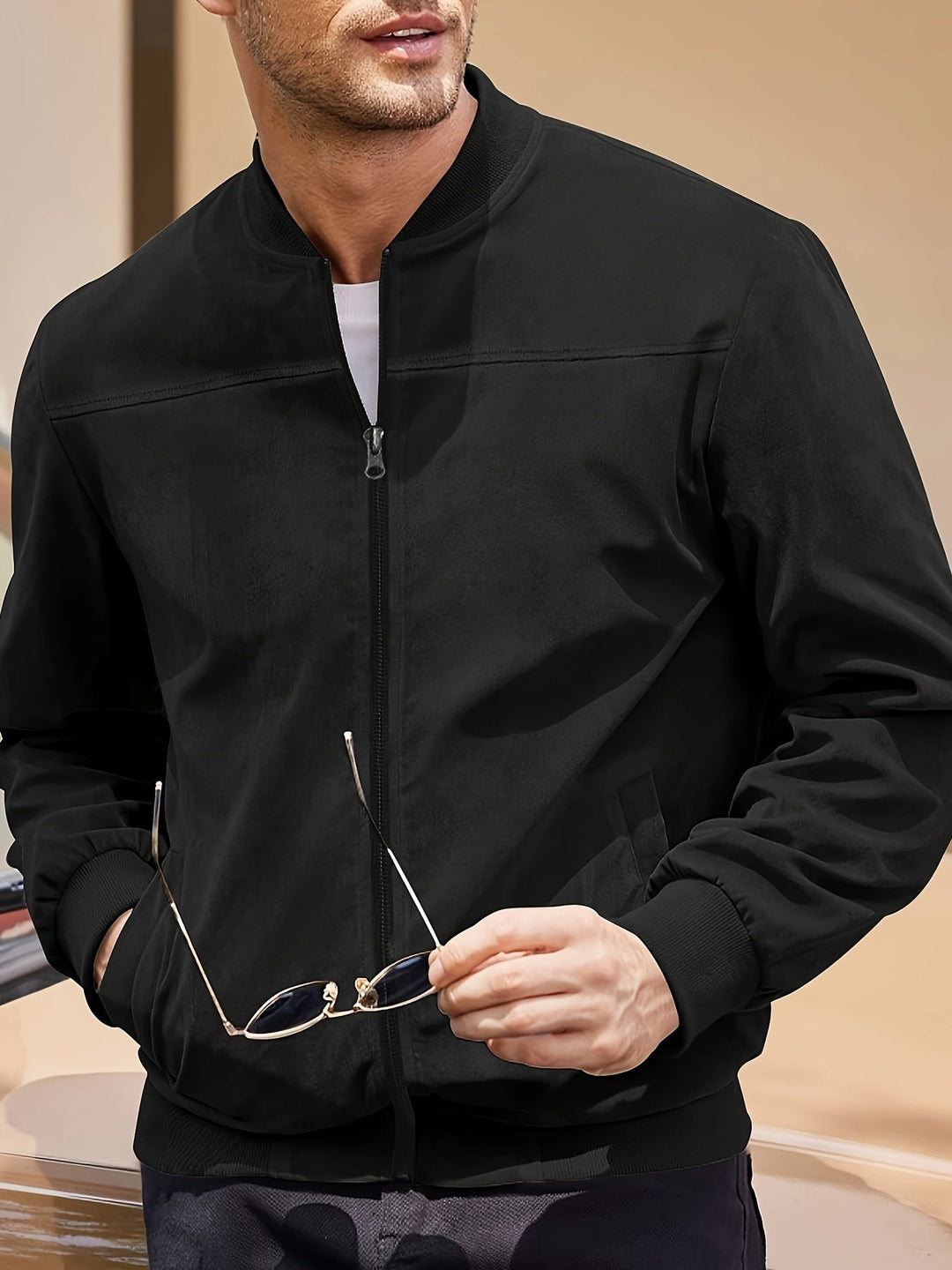 Vintage Wildleder-Optik Herren Jacke