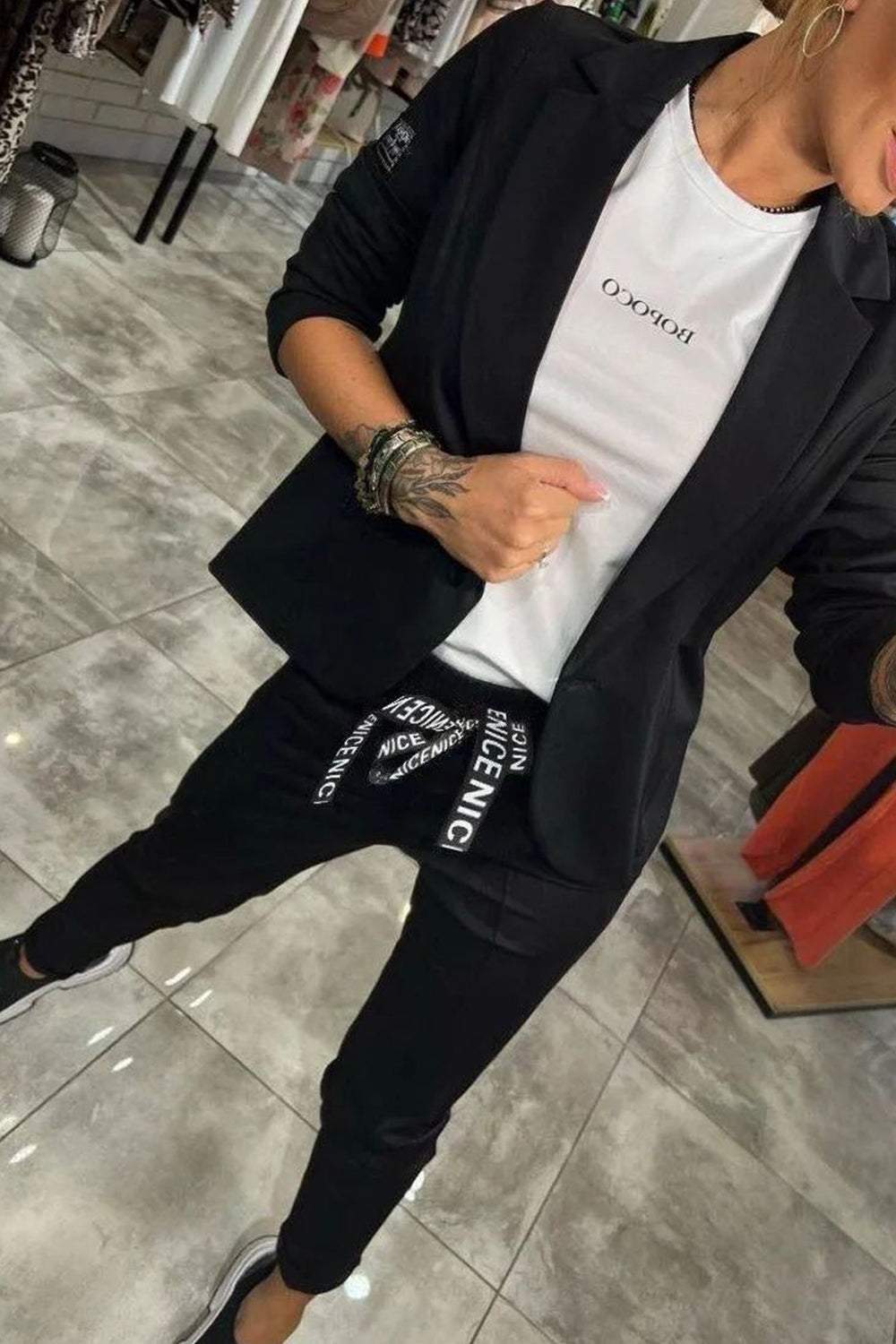 Entspanntes Zweiteiliges Set Damen Zweiteiler