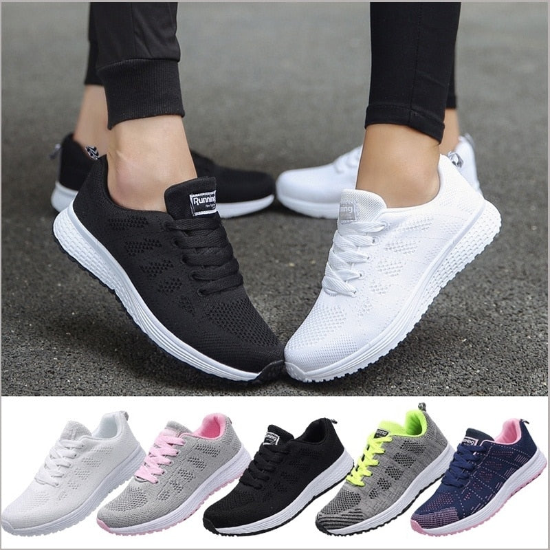 Ergonomische Damen Freizeitschuhe - Leichte Sneaker mit Atmungsaktivem Material