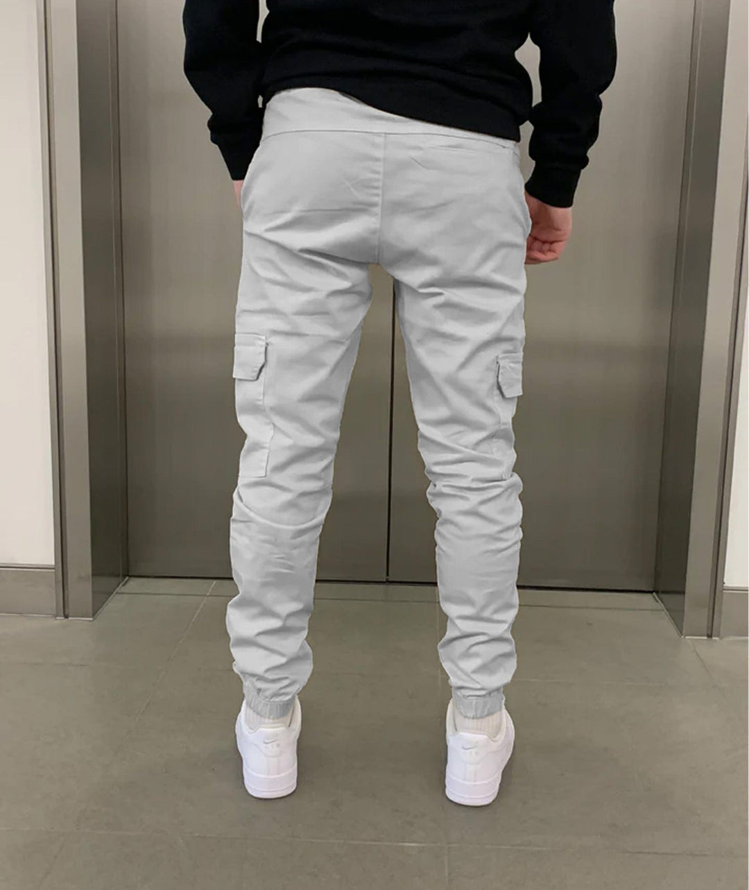 Herren Cargo Jogginghose mit elastischem Bund - Streetstyle Baumwollmischung
