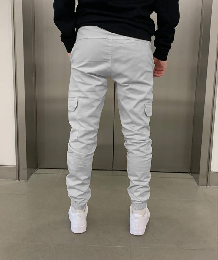 Herren Cargo Jogginghose mit elastischem Bund - Streetstyle Baumwollmischung