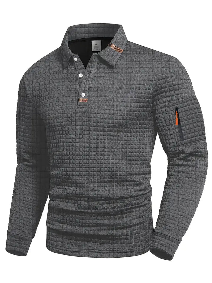 Strukturiertes Herren Poloshirt mit modernem Design