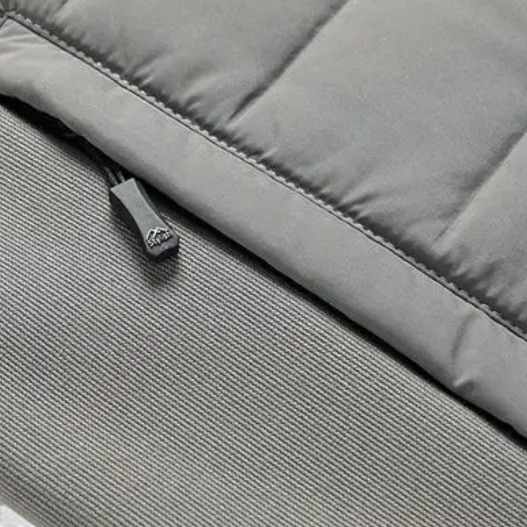 Gesteppte Warme Herren Daunenjacke mit Stehkragen