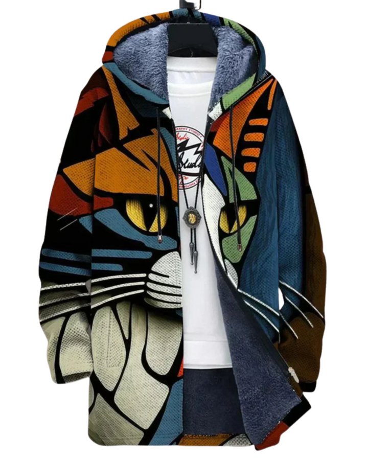 Luxuriöse Handgestrickte Herren Strickjacke