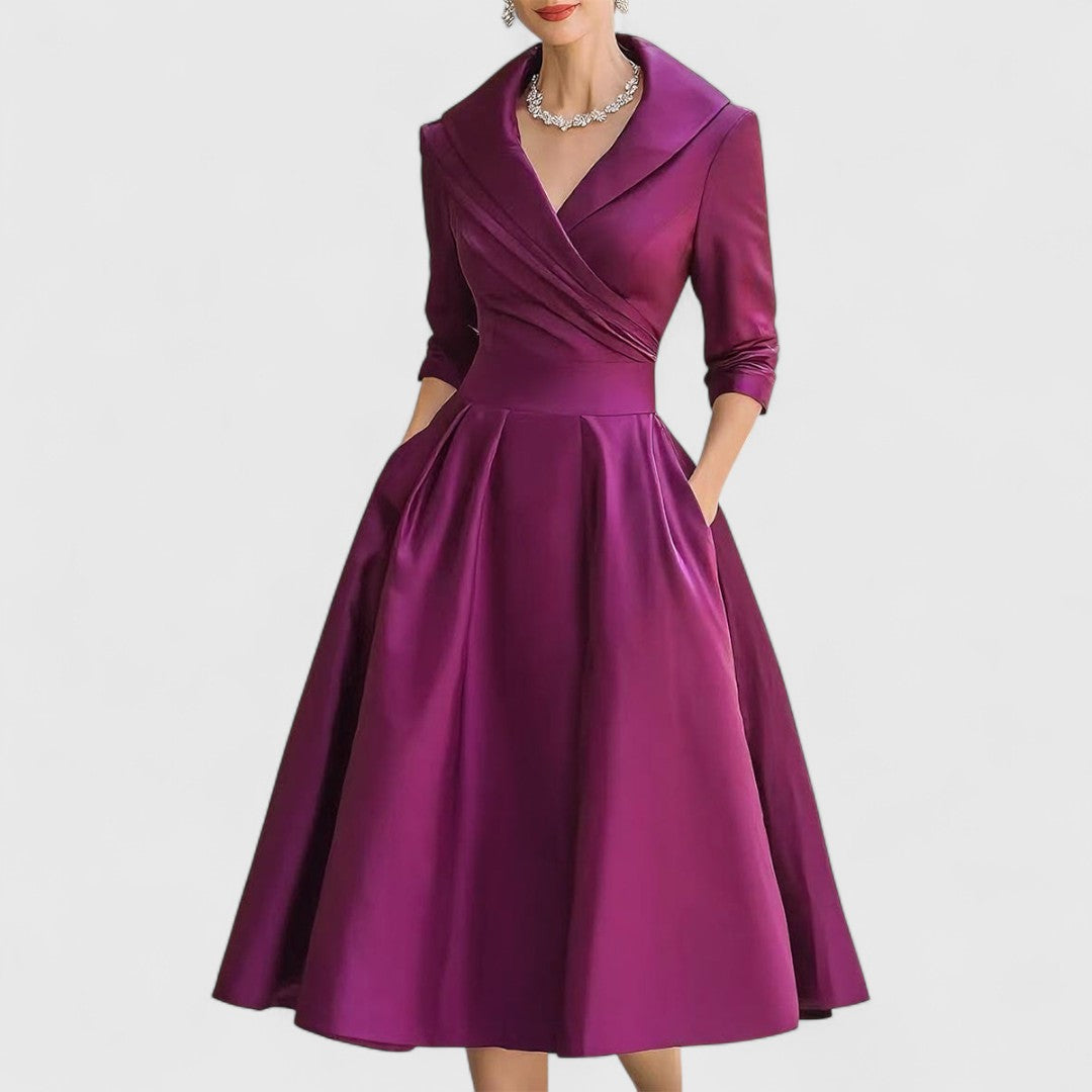 Elegantes Midi-Kleid mit dezenten Glanz für Damen