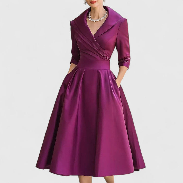 Elegantes Midi-Kleid mit dezenten Glanz für Damen