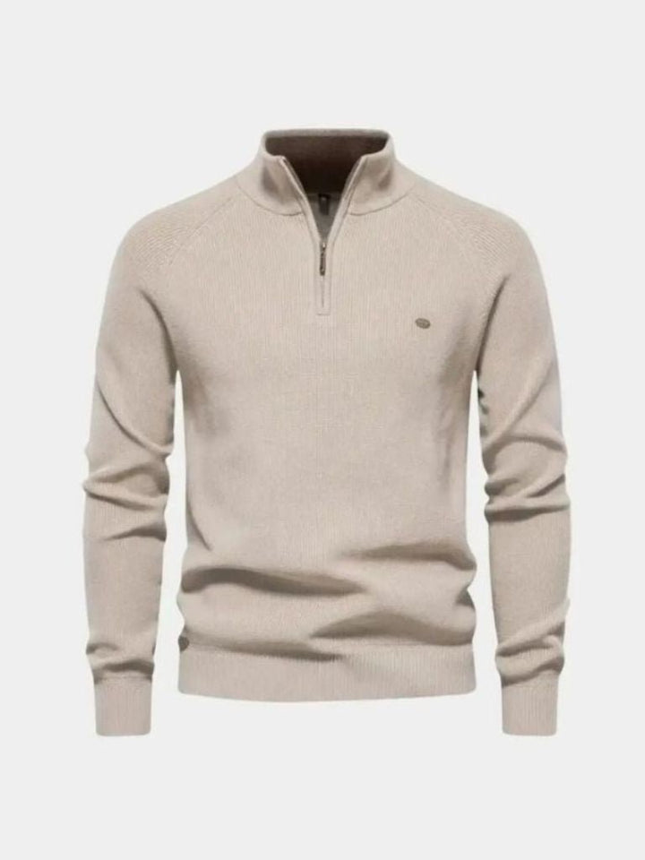 Elegant Quarter Zip Sweater - Cross & Crown - Cross & Crown