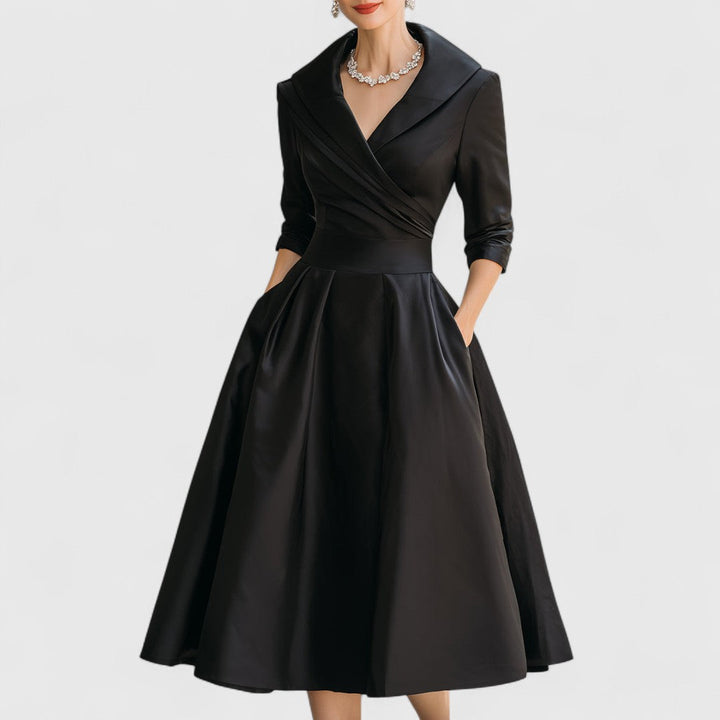 Elegantes Midi-Kleid mit dezenten Glanz für Damen