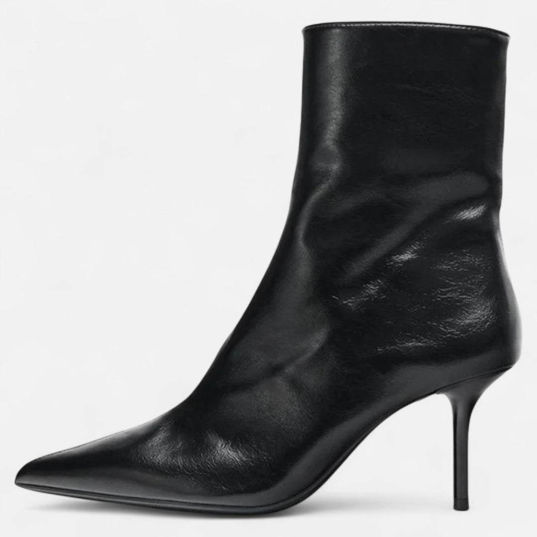 Elegante Damen Stiefeletten mit Absatz und Spitzer Zehenpartie