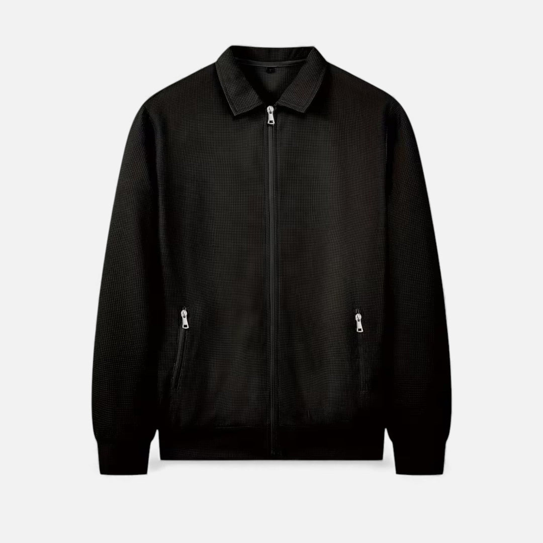 Zweiteiliges Waffel-Strick Herren Freizeitoutfit