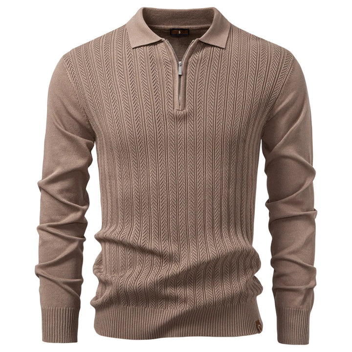 Eleganter Zopfmuster Herren Strickpullover