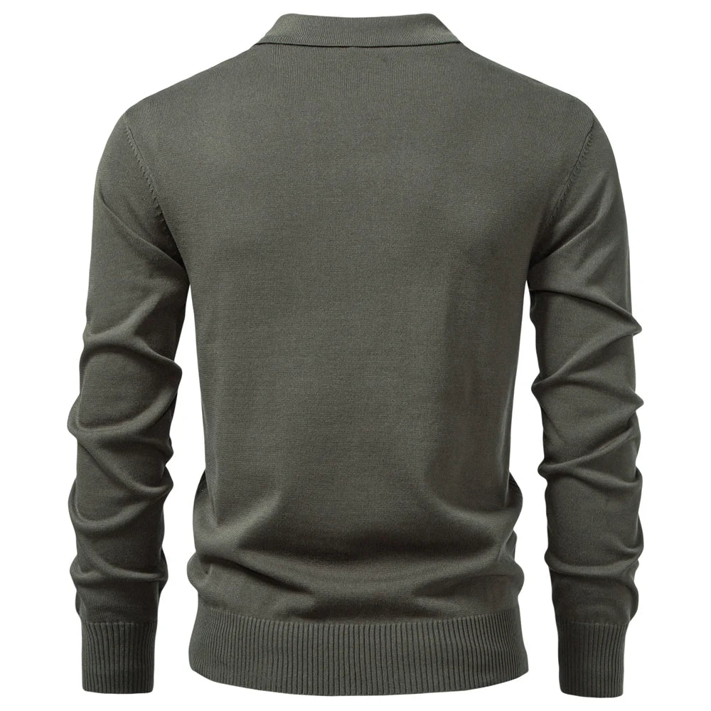 Eleganter Zopfmuster Herren Strickpullover
