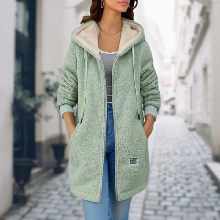 Warm Gefütterte Damen Winterjacke mit Fleece-Innenfutter