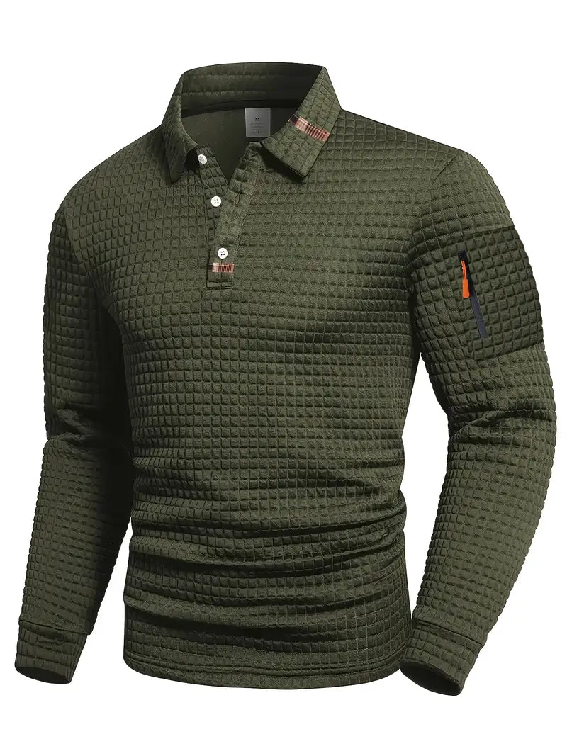 Strukturiertes Herren Poloshirt mit modernem Design