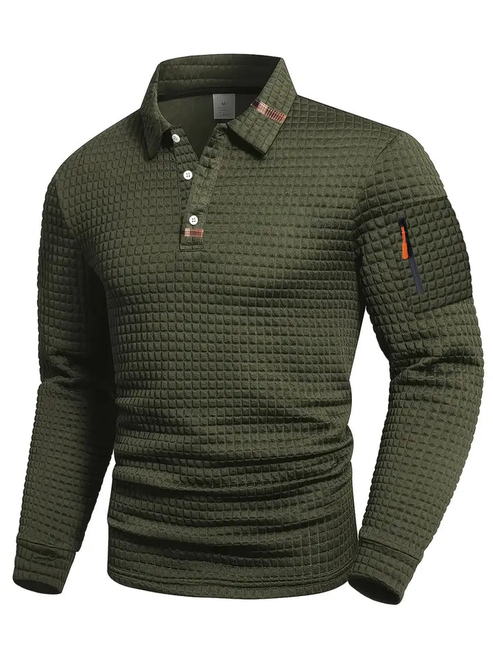 Strukturiertes Herren Poloshirt mit modernem Design