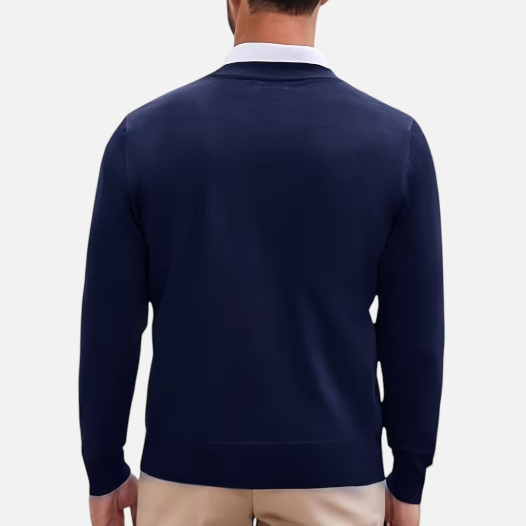 Eleganter Herren V-Ausschnitt Strickpullover
