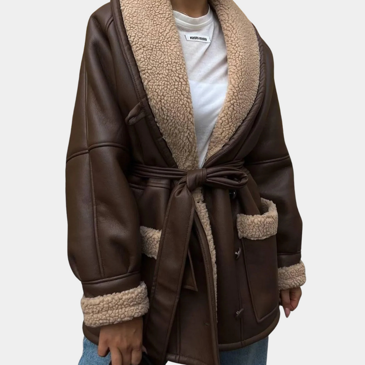 Modische Jacke mit Gürtel für Damen